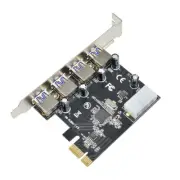 4 Port PCI-E to USB 3.0 HUB PCI Express Expansion Card Adapter 5 Gbps Speed