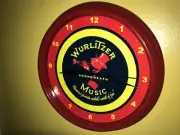 Wurlitzer Phonograph Turntable Juke Box Game Room Arcade Man Cave Clock Sign