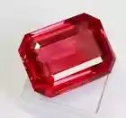 A+ Natural Padparadscha Sapphire 101 Ct+ Emerald Cut Certified Loose SG Gemstone