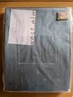 West Elm Dupioni Silk Curtains Drape 48x63 Slate Blue with Cotton Lining
