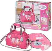 BABY born Changing Bag - Doll Changing Bag with Changing Mat, Lotion Bottle and a Nappy. Fits BABY born dolls up to 43cm - Suitable for children aged 3+ years - 832455