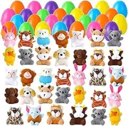 Prefilled Easter Egg - Easter Eggs Key Chain Set | Prefilled plastić Easter Egg | Easter Eggs With Toys Inside | Colorful Bright plastić Easter Egg | Easter Basket Stuffers Fille For Kids Toddler