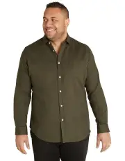 [Johnny Bigg] Anders Linen Shirt in Olive