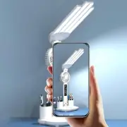 Desk Lamp with Pen Holder with Clock Date Temperature Portable Reading Lamp