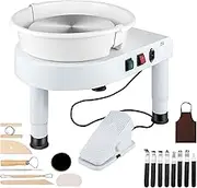 Electric Ceramic Pottery Machine，350W Pottery Forming Machine Ceramic Machine,25cm Clay Spinning Wheel for Adults Beginners,Ceramic Machine with Detachable Basin & Foot Pedal，for Clay Art Craft DIY