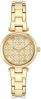 [TED BAKER] Women's Jolyye Yellow Gold-Tone Case, Yellow Gold-Tone Dial, Yellow Gold-Tone Bracelet BKPJLF401 Dress Watch, Gold, 24mm