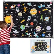 Solar System for Kids Toys with 61 Felt Figures Birthday Gifts of Planets