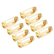 50Pcs Safety Bar Pins 15mm Brooch Clasp Pin Backs for ID Badges, Rose Gold