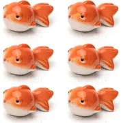 6x Garden Round 7.5cm Floating Goldfish Outdoor Ornament Yard Patio Decor Medium