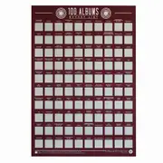 Bucket List Scratch Poster - 100 Albums