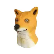 Funny Yellow Dog Animal Headgear Costume Spooky Party Props for Cosplay Fun