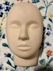 2 Cosmetology Beautician Mannequin Heads White and Brown Colored Skin