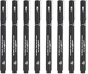 Uni Pin Fineliner Drawing Pens - Black Ink - 0.8mm Nib - Pack of 8