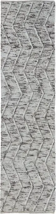 Zig Zag Natural Hallway Runner Wool Rug