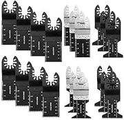 20Pcs Oscillating Saw BladesSet, Multitool Blades Wood Metal Cutting Blades Set Quick Release Saw Blades for Makita Fein Multimaster Porter Bosch Milwaukee Dremel Etc