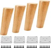 Wooden table legs wooden feet furniture feet sofa feet with mounting plates & screws for cabinet sofa coffee table-15cm