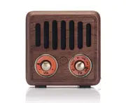 S47 Walnut Solid Wood Retro Bluetooth Speaker Card Portable Audio FM Radio Outdoor Player 8 Hours for Home Use Acoustics
