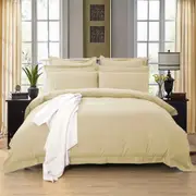 Tailored Super Soft Super King Size Quilt/Doona/Duvet Cover Set - Yellow Cream
