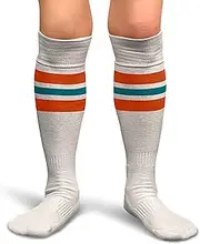 [COUVER] Strip on White Knee High Sports/Softball Socks