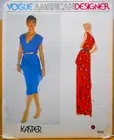 Vintage Vogue Pattern 2331 American Designer Kasper Sz 14 Dress Uncut FF