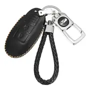 3 Buttons PU Leather Car Remote Key Fob Case/bag Shell Cover Holder for Nissan 28369 BLACK A