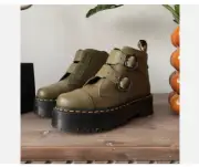 Dr. Martens DEVON FLOWER LEATHER PLATFORM MSRP $240 Comfortable Rare Find Color