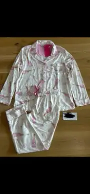 Peter Alexander women's plush champagne wine pj Set Sz Large bnwt