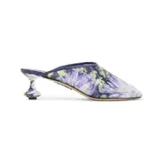 [Loewe] Loewe-Navy And Lilac Toy 45 Sequins Polyester Mules-Donna 40 IT