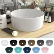 Luxury Wash Basin Round Matt White 40x15 cm Ceramic Multi Colours vidaXL