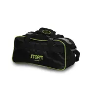 Storm 2 Ball Double Tote Checkered Black Lime Bowling Bag