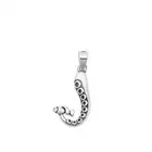 Octopus tentacle with fish sterling silver pendant