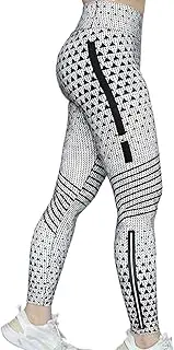 [Dikermoon] Print Graphic Quick Drying Running Yoga Leggings, High Waist Hip Lifting Workout Sports Pants, Women's Activewear
