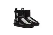 AUSTRALIAN SHEPHERD UGG Boots Kids Clear Waterproof Shearling Coated Classic Black