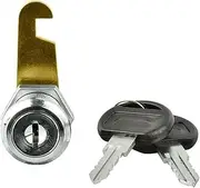 Romak 130290KA Chrome Plated Keyed Alike Cam Lock with 2 Set of Keys, 20 mm Size