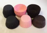 100 x high quality paper MINI muffin / cup cake / baking cases - various colours