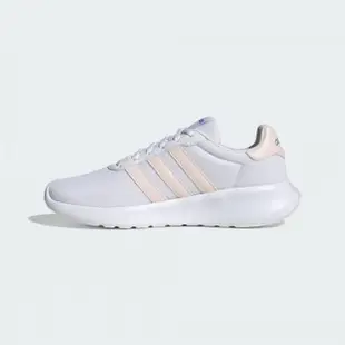 【adidas 愛迪達】ADIDAS LITE RACER 女輕量慢跑鞋 白 KAORACER HP6103