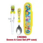 Hard case set, Kids Training Baby Learning Chopsticks, Spoon 4 Right hand/Crong