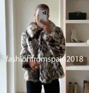 ZARA NEW WOMAN ZW COLLECTION FAUX FUR JACKET LEOPARD S,M,L 8490/241 SALE!