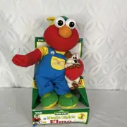 Tyco Magic Lights Elmo Musical Plush Sesame Street Lights 1997 Tested Works
