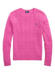 [Polo Ralph Lauren] Polo Ralph Lauren-Pullover Girocollo In Lana E Cashmere A Trecce-Donna L