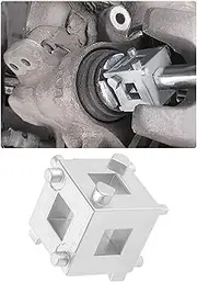 Car Cube Brake Caliper Compression Tool,Durable Steel Brake Caliper Tool Fits 3/8" Square Driver,Universal Car Accessories Car Rear Disc Brake Piston Tool Rotates Piston Back into Caliper