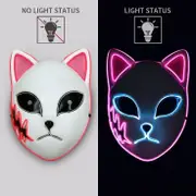 Demon Slayer Sabito LED Fox Mask Anime Cosplay Costume