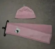 Winter Hat & Scarf Winter Set 2 Pc Jaclyn Smith Suede Pink Womens-size OSFM