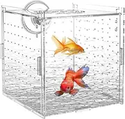 Fish Breeder Box for Aquarium - Suction Cup Aquarium Breeder Box | Acrylic Nursery Divider Container Hatchery Incubator for Shrimp Guppy Egg Angelfish Fry Acclimation