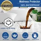 Luxury Fitted Quilted Cotton Cover Mattress Protector Topper Underlay King Queen