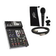 Peavey PV 6 BT 6 Channel Compact Mixing Mixer Console with Bluetooth + PVi 100 M