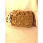 Universal Thread NWT Women's Light Brown Faux Fur Small Handbag Gold Chain Strap