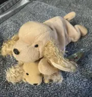 Bundle: SPUNKY the Cocker Spaniel Dog Ty Beanie Baby, PVC, Errors AND Teenie