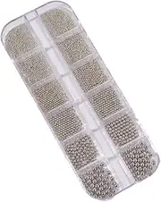 Steel Metal Nail - Cute Nails Beads | Half Round Pearl Rhinestone | Gems Mixed Sizes | Pearls Flatback Pearl | 3D Mixed Sizes Manicure for Jewelry Making Crafts