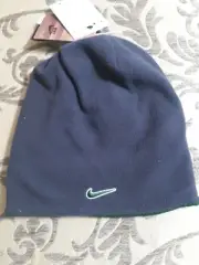 NEW! NIKE Adult Reversible Knit/Fleece Beanie-Grey/Green 384139-023
